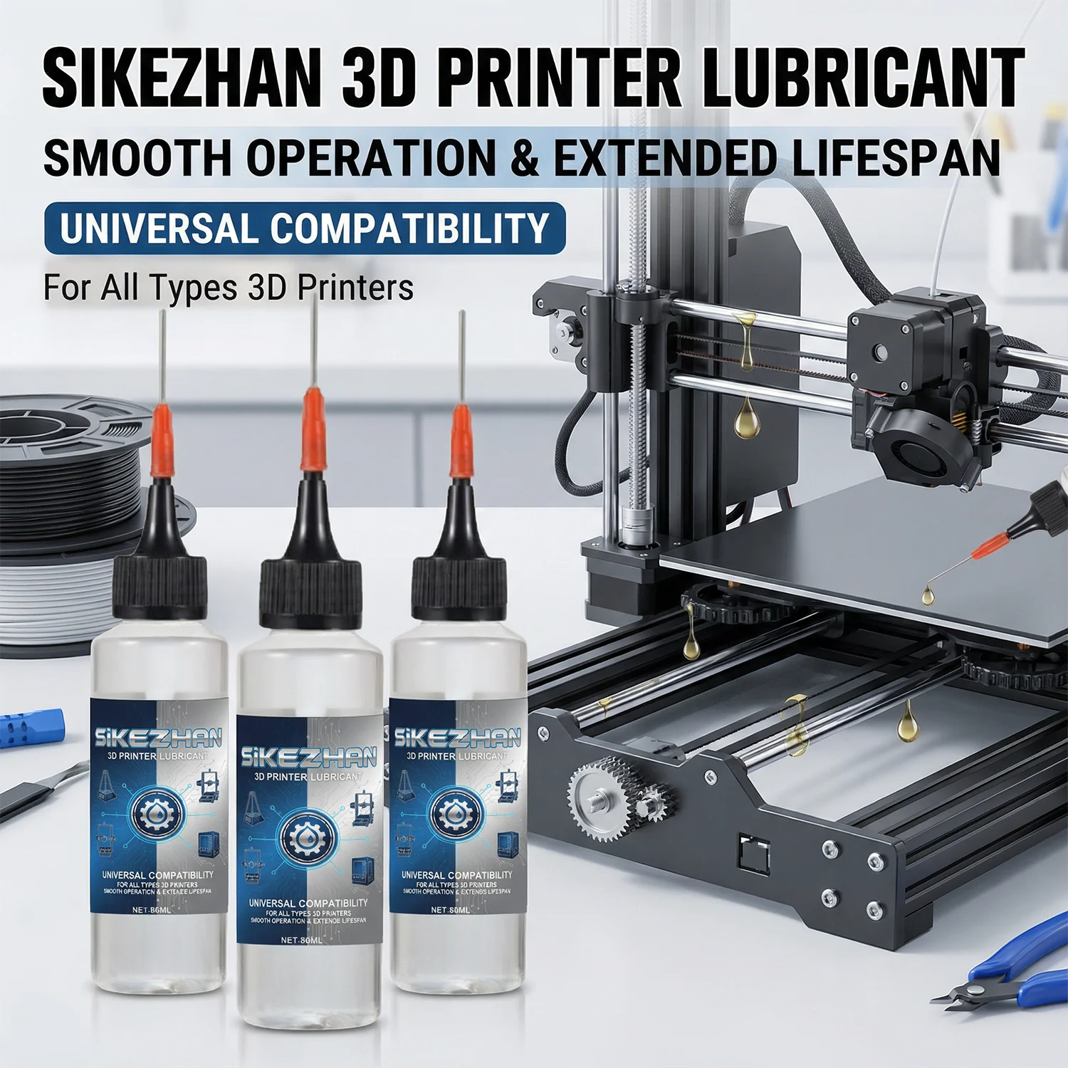 Grasa Universal para Impresora 3D, Aceite Lubricante de 360 ml para Creality Ender 3 V2 Pro, Bambu Lab, Anycubic, Piezas de Riel, Tornillo y Varilla para Impresora FDM
