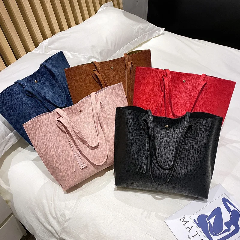 Grandi Borse a Spalla Nere per Donne, Borsa Shopper Hobo Grande, Borsa a Tracolla in Pelle Morbida di Qualità, Borsa da Viaggio per Signore - immagine 5