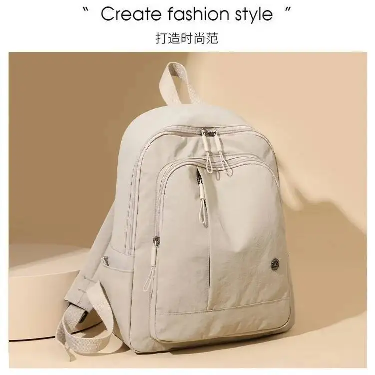Neue Casual Mode Einfache Oxford Tuch Vielseitig Große Kapazität Multi Schichten Doppel Schulter Taschen frauen Leichte Rucksack – Detail 14