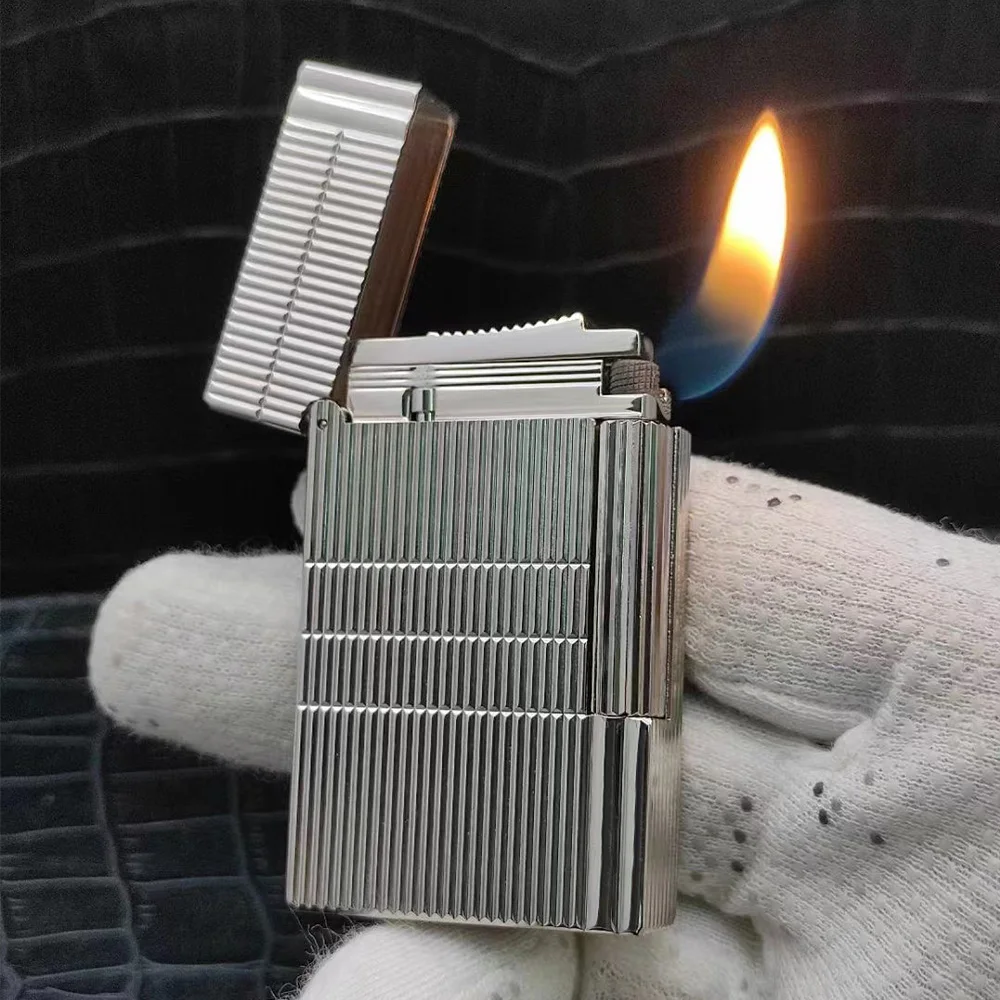 

Brand Light Luxury Ligne 2 Tobacco Cigar Cigarette gas Lighter oblique flame Butane Lighter Bright Sound Windproof Gift For Man