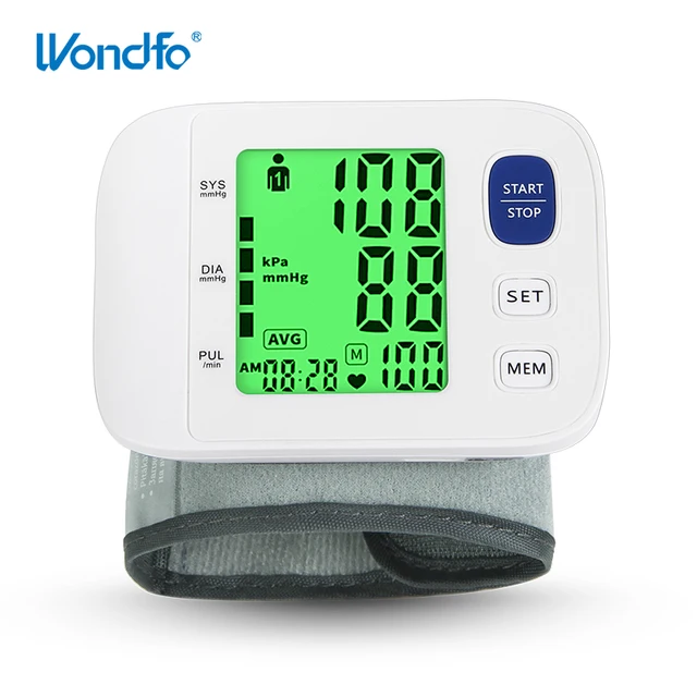 Wondfo Home Health Care Digital Lcd Upper Arm Blood Pressure Monitor Heart Beat Meter Machine Tonometer for Measuring Automatic AXD-605