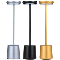LED Aluminum Alloy Waterproof Rechargeable Desk Lamp Touch Dimming Metal Table Lamps For Bar Living Room Reading Camping Light 1
