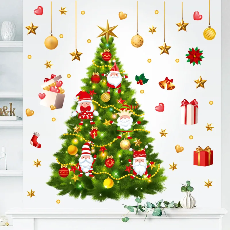 Christmas Tree Wall Stickers Window Clings for Home Party wall stickers window stickers