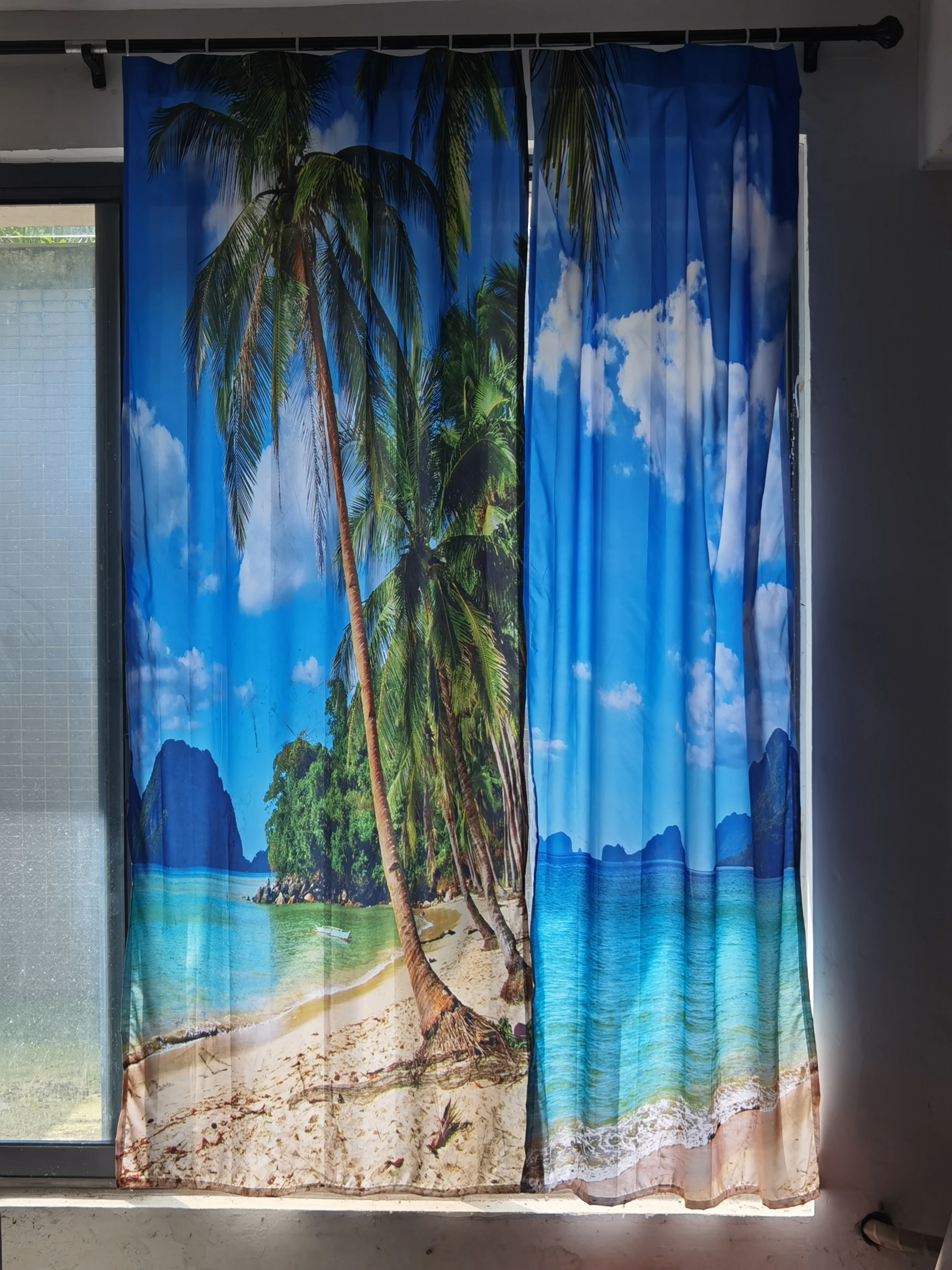 Description Picture 4 of itemCartoon Blocks Cube Colorful Kid Curtains Window Treatment For Bedroom Office Kitchen Living Room Home Decor Room Decor  2pcs