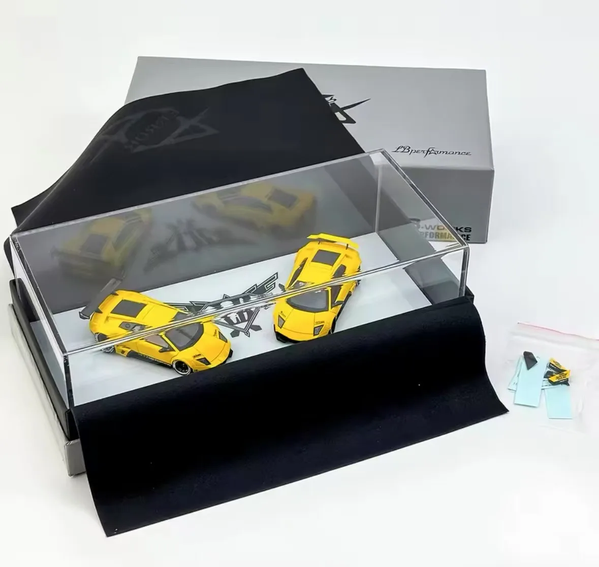 Error 404 1:64 Murcielago LP640 LBWK Double car matte yellow