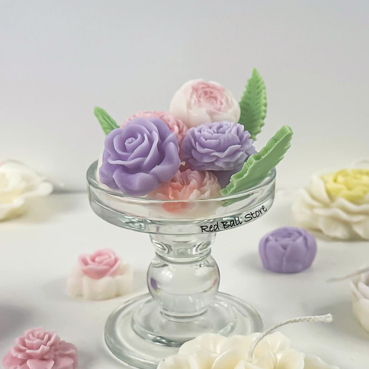 Stampi Per Candele In Silicone A Forma Di Rose E Peonie - Fai Da Te Con Facilità, Perfetti Per Decorazioni - Foto 2