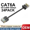 Cat6/Cat6a 24 Pack Slim RJ45 UTP Network Cord 10Gbps Cat 6 Patch Cable for NAS PS5 Patch Panel to Switch Flexiable
