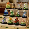 Diy Micro Flower Building Blocks Mini Bricks Particles Eternal Life Flowers Home Decoration Assembling Puzzle Toy Christmas Gift 3