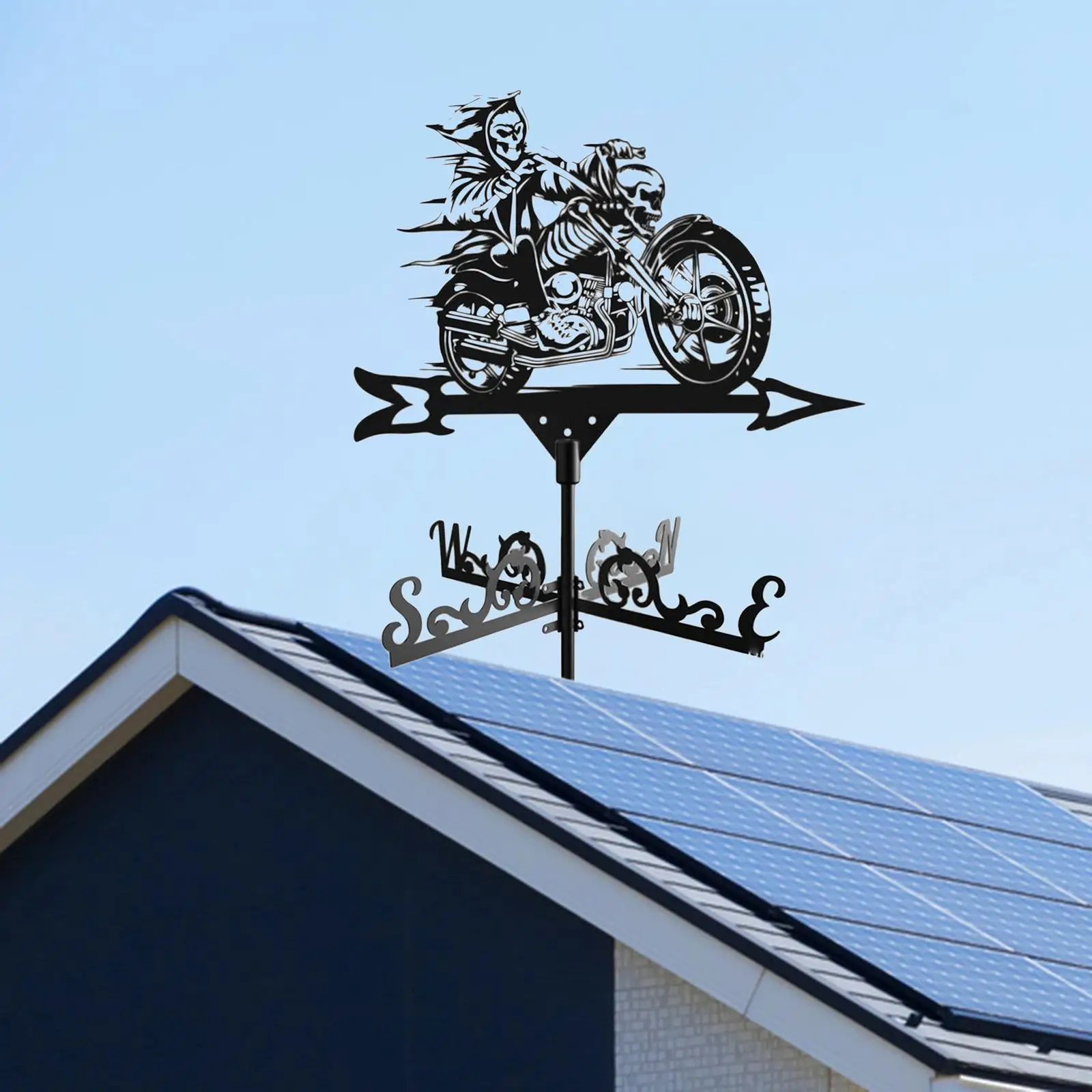 

Огнестойкая декоративная решетка 21,7 дюйма из нержавеющей стали для внутреннего двора, украшение для крыши, куполы, амбара или беседки, индикатор ветра