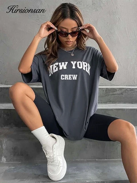 Hirsionsan Oversized Letter Graphic T-shirt Women 2023: A Cool, Casual and Comfortable Summer Wardrobe Essential