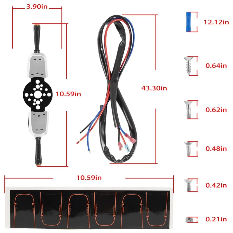 Bezel Control Switch, Blinker Trim Control System Dual Function Fit for Seastar Hydraulic, Cable and Tilt Steering, PT2000-1P/2P