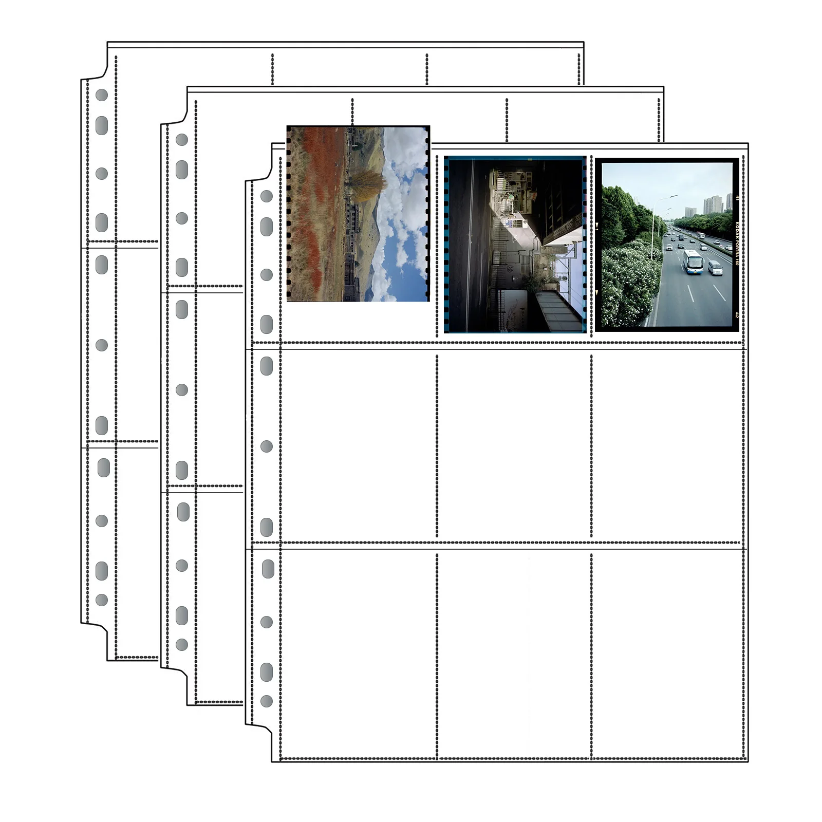 Negativos Filme Bolsas 6×6 6×9 Páginas de Preservação de Filme Preto e Branco 2×3 Páginas de Stroage sem Ácido Fotográfico 120 mm