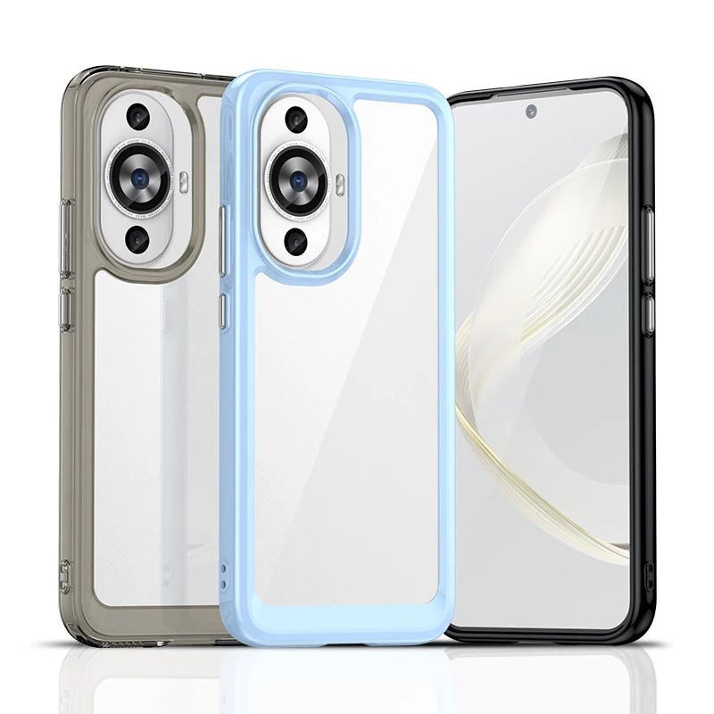 

For Huawei Nova 12S Clear Case Nova 12S Cover Coque Fundas Hard Translucent Soft Frame Phone Bumper For Huawei Nova 12S