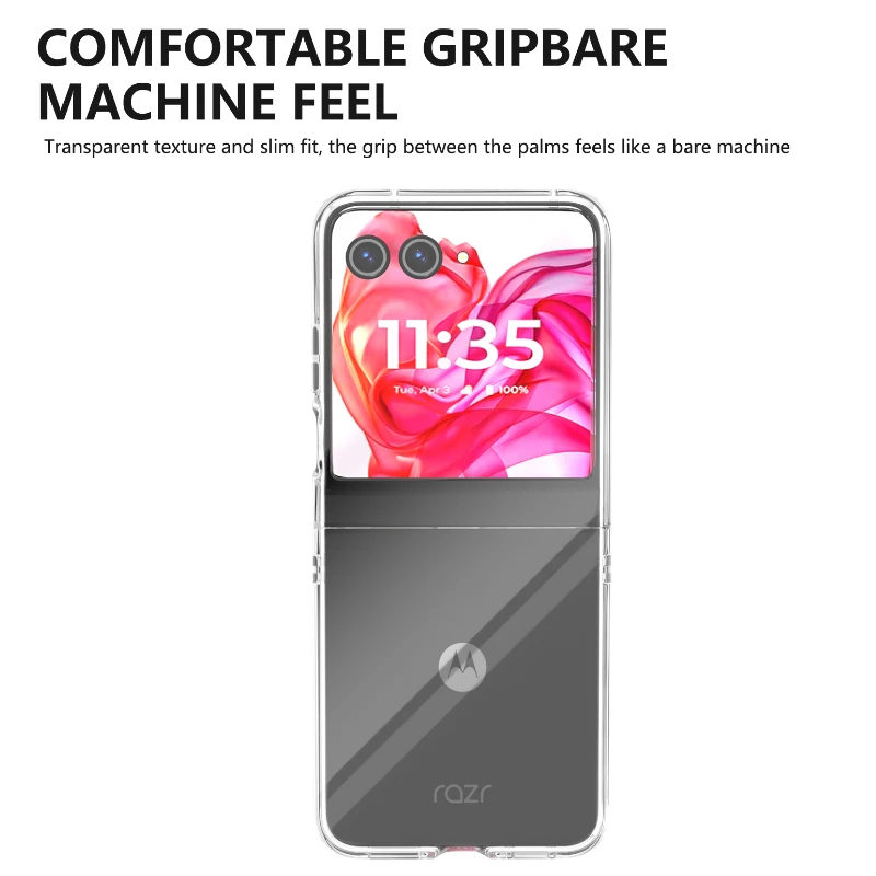 Luxury Transparent Foldable Phone Case - Highly Clear 2-Piece Anti-Scratch Back Cover