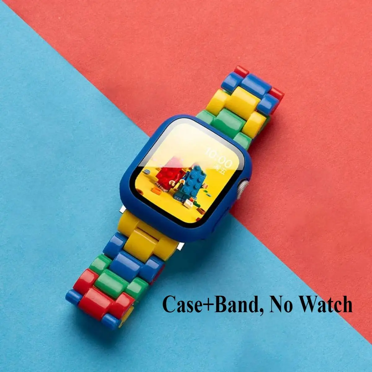 Stylish Candy Color Resin Strap with Plastic Case