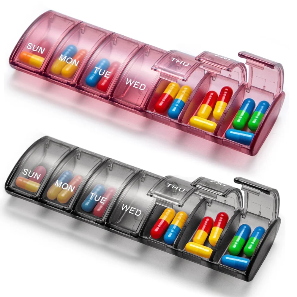 Deluxe Weekly Pill Organizer with X-Large Compartments