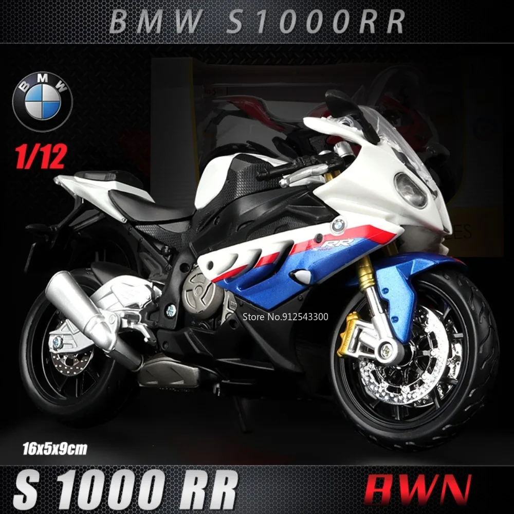 

Игрушечная модель мотоцикла Maisto 1/12 BMW S1000 RR, Коллекционная модель мотоцикла из сплава с имитацией статического электричества, подарок для мальчиков