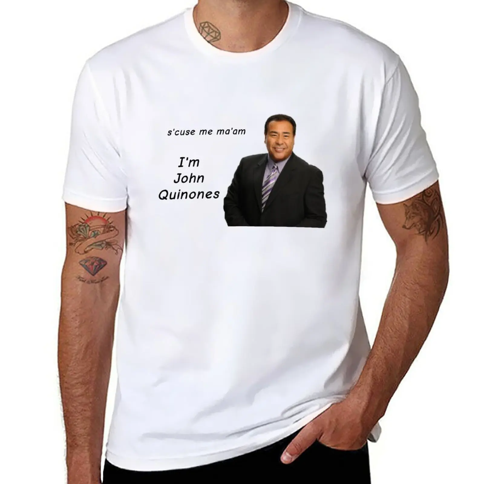 

New John Quinones T-Shirt Short sleeve tee sweat shirts mens plain t shirts