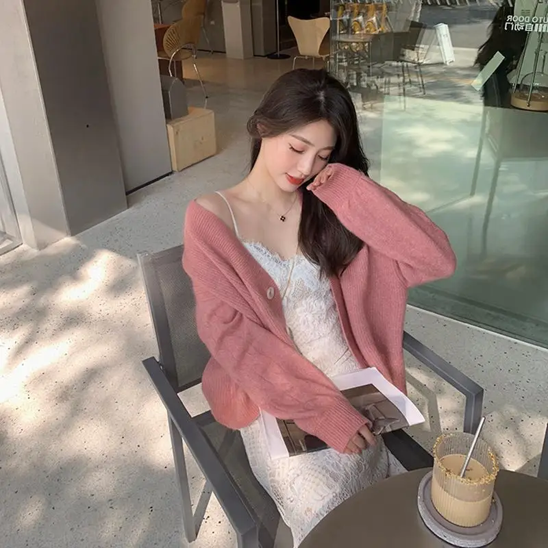 

Women's Knitted Cardigan Jacket New Style Spring and Autumn Gentle Small Fragrance Sweater