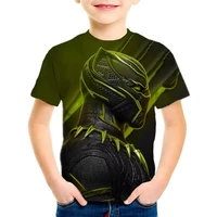 Young Children MARVEL Rocket Black Panther 3D Print Tshirts Boys Girls Summer Clothes Kids Short Sleeve T-shirts 3-14y Tops 2