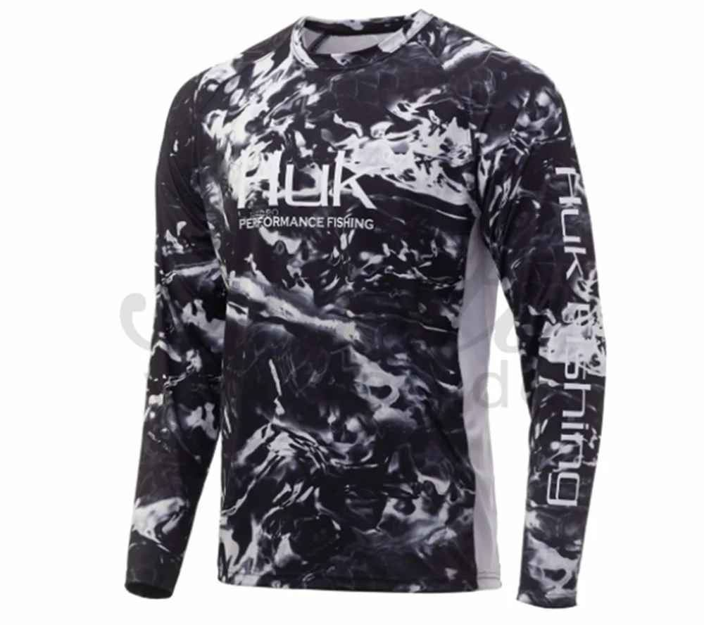 Huk Fishing Apparel Men Fishing Clothing T Shirts Long Sleeve Sun  Protection Uv Breathable Summer Fish Shirt Camisa De Pesca