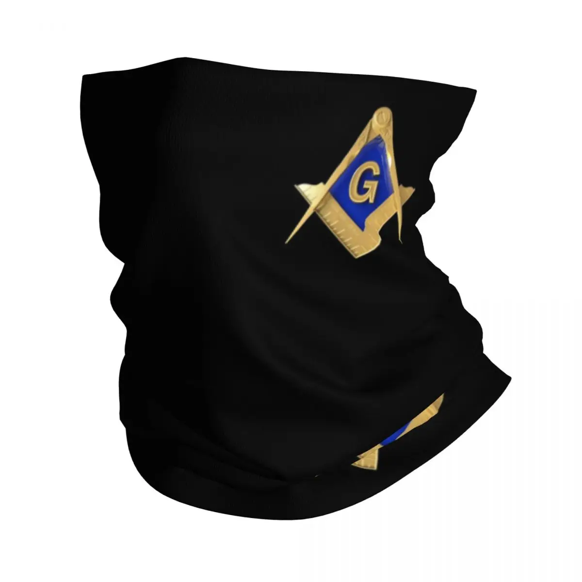 

Freemason Gold Square And Compass Bandana Neck Warmer Women Men Winter Ski Tube Scarf Gaiter Freemasonry Symbol Face Cover