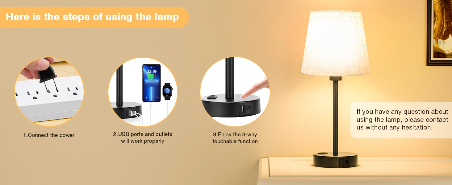 Upgraded USB-A USB -C Charging Ports/AC Outlet, Say Goodbye to Messy Table