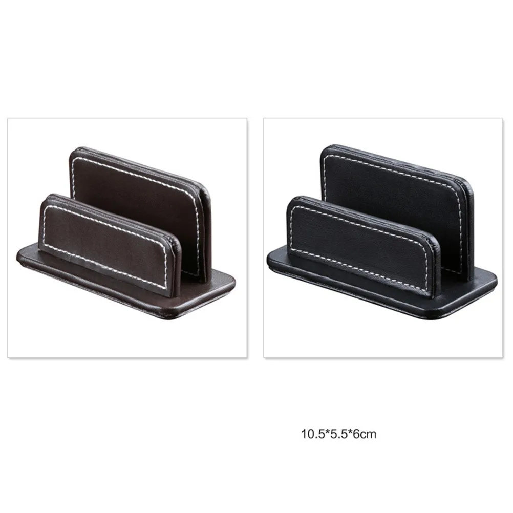 우아한 PU 비즈니스 카드 홀더, 명함 보안 보관, 간편한 접근, 세련된 사무실 책상 정리함