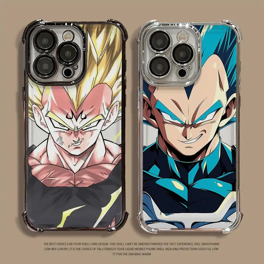 Heißer Majin Vegeta Dragon Ball Plating Handyhülle für iPhone 17 17e 16e 16 15 14 13 12 11 Pro Max X XR Mini Air Plus – Sturzsicher
