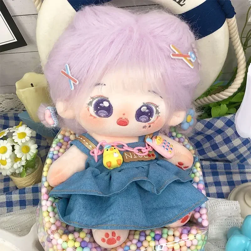 Denim skirt 20cm baby clothes cute cotton doll clothes suspender small skirt summer 4
