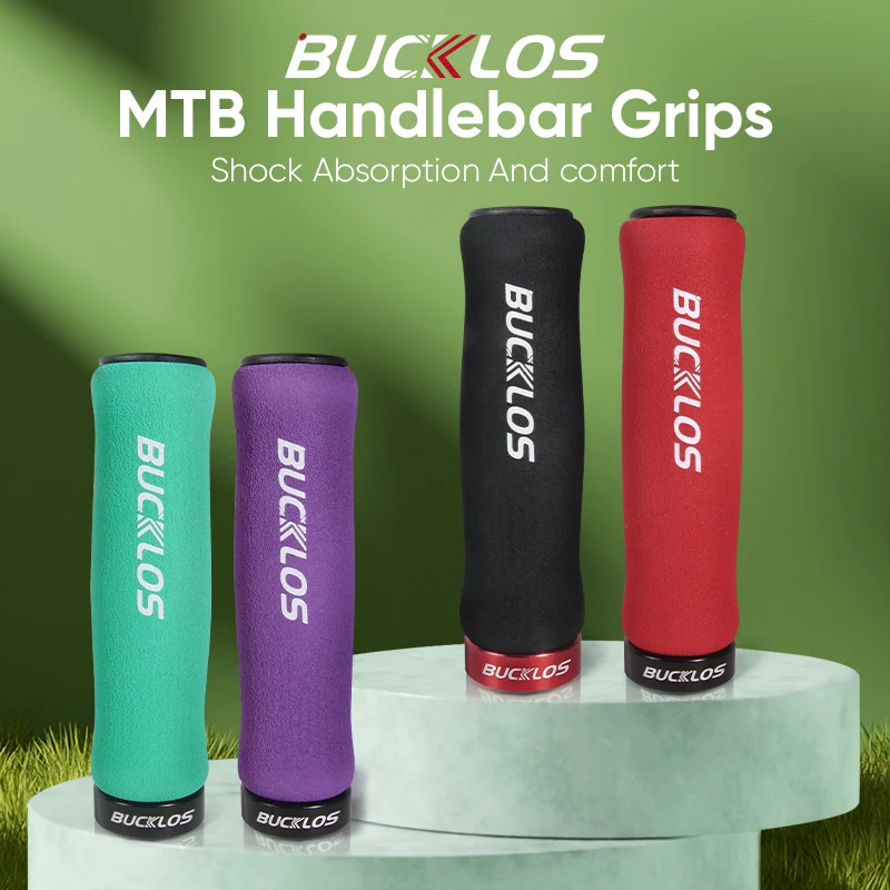 BUCKLOS Mtb Grip Soft Sponge Mountain Bike Grip Lock on Bicycle Handlebar Grips Non-slip Bicycle Handle Comfortable MTB Cuffs