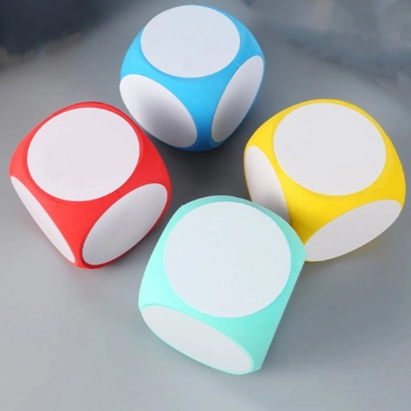 

DIY Blank 10CM Write On Wipe Off Cleanable Blank Game Multipurpose Colorful Cube