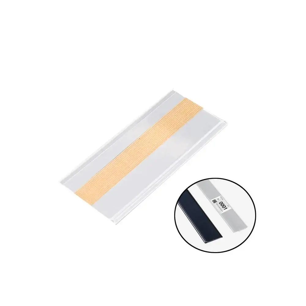 40PC Kunststoff Waren Preis Sprecher Zeichen Label Display Daten Streifen PVC Clip Halter Regal Rack Klebeband – Detail 4