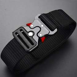 Genuine Tactical Belt Quick Release Outdoor Military Belt Soft Real Nylon Sports Accessories Men And Women Plastic Buckle Belt