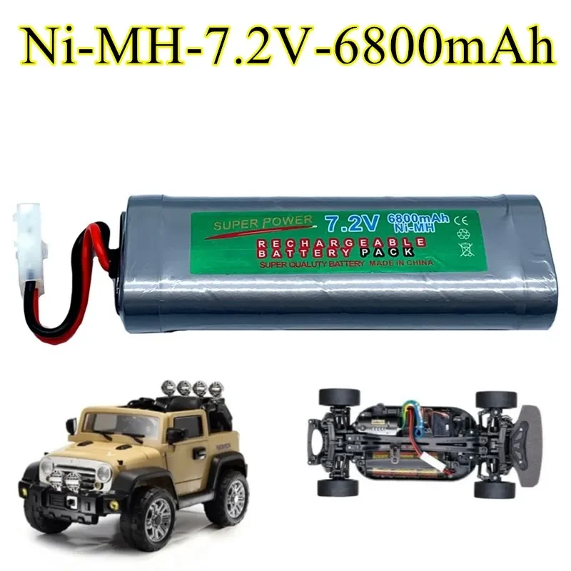 

100%6800 MAH, 7.2V, Ni MH reinforced concrete aircraft, helicopter, ship, toy battery Tamil connector