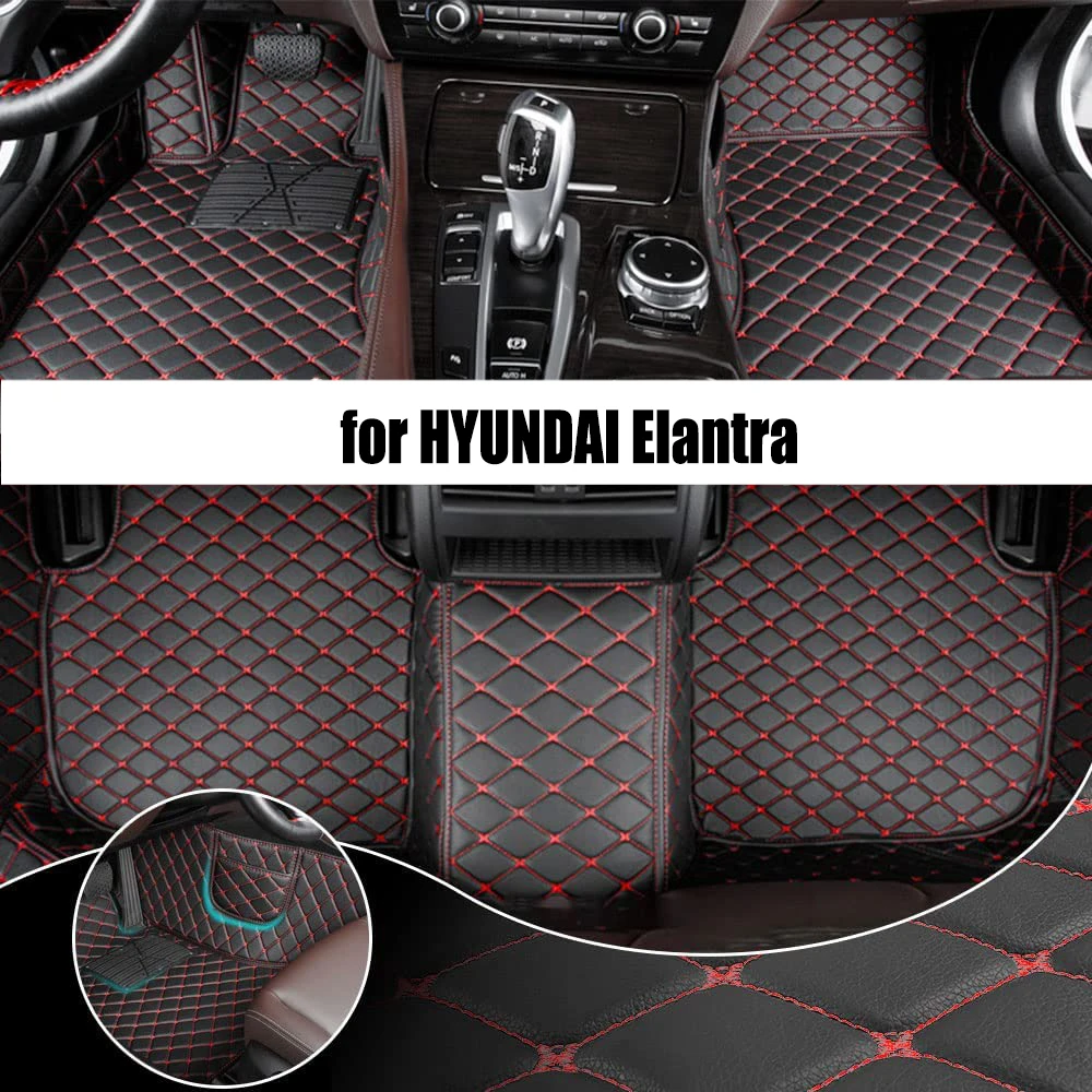 

HUTECRL Car Floor Mat for HYUNDAI Elantra 2016-2020 Year Upgraded Version Foot Coche Accessories Carpets