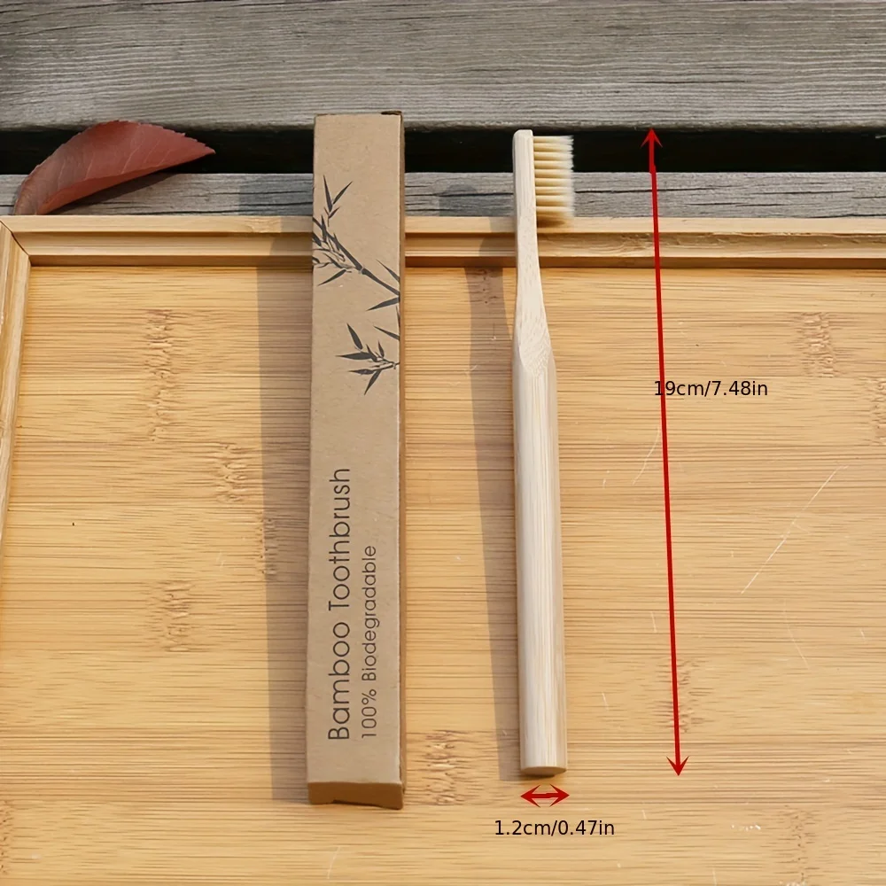 4pcs 대나무 칫솔 여분의 부드러운 강모가있는 나무 원통형 칫솔 민감한 치아 잇몸 딥 클리닝 구강 케어
