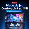 187-cbb7f9.jpg Lenovo ecouteur sans fil , Casque D'écoute Bluetooth, Oreillettes à Faible Latence