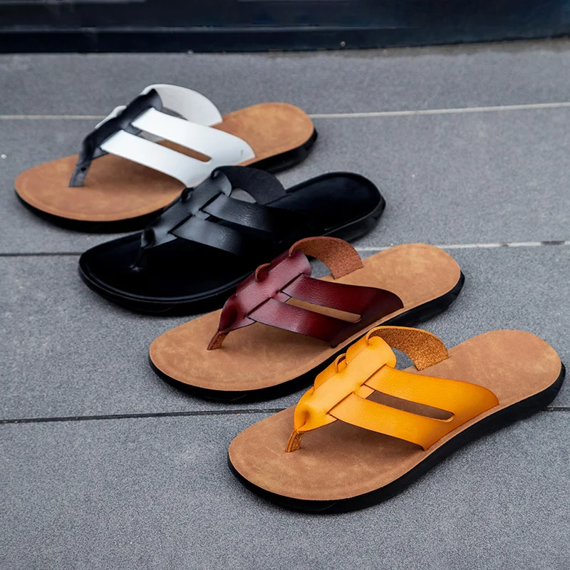 Men Sandals Summer Shoes Breathable Walking Beach Slippers Outdoor Casual Flip Flops