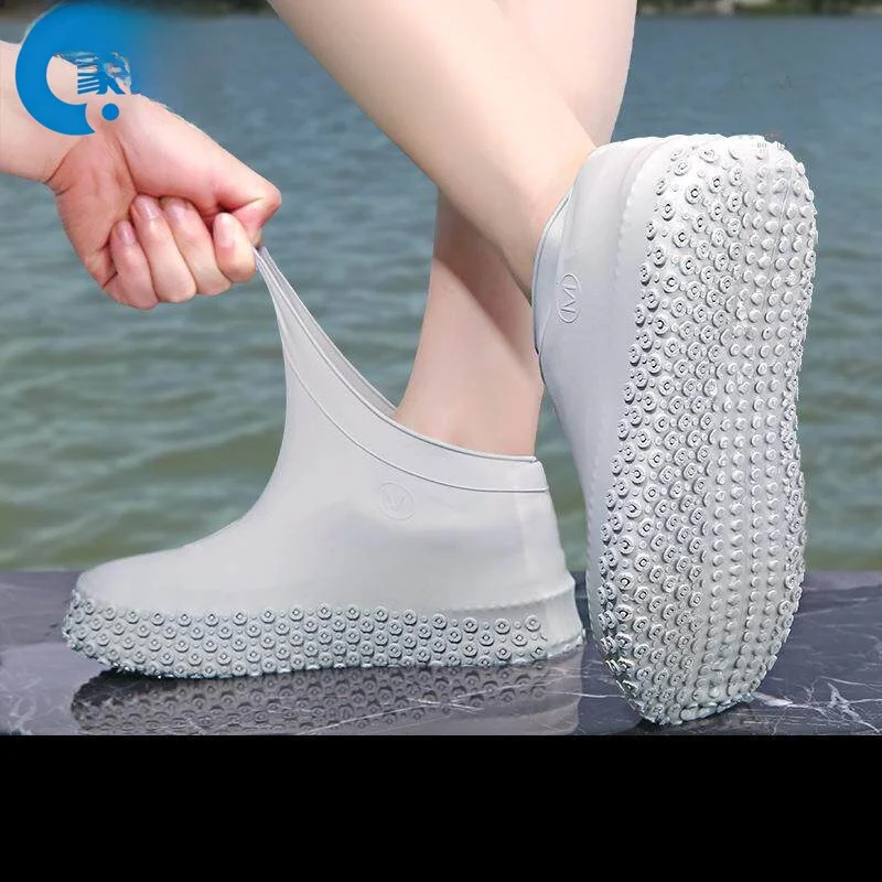 두꺼운 여행용 신발 커버 야외 미끄럼 방지 내마모성 신발 커버 방수 가정용 일..