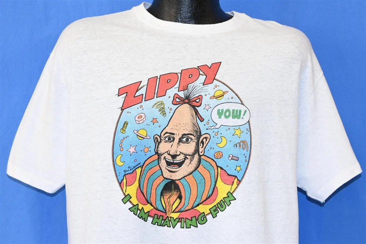 

80s Zippy the Pinhead I Am Having Fun Bill Griffith Comic T-shirt