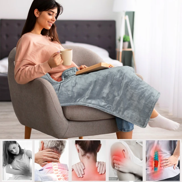 Electric Fast Heating Shawl Winter Velvet Blanket Home Thermal Pad with  Remote Control Keep Warm For Back Waist Leg Pain Relief - AliExpress