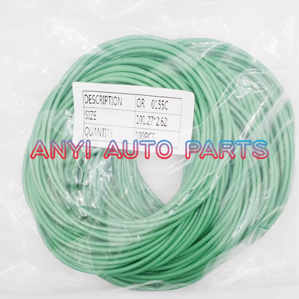 (100pcs) OR-0155G NBR 에어컨 압축기 실린더 가스켓/FX15 HT6용 O-링 그린 106.51*101.27*2.62mm
