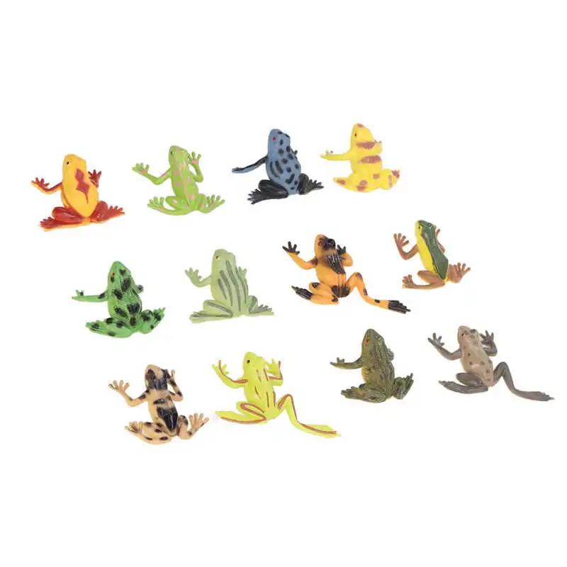 12pcs Simulated Animal Figurine Model Children Home Vivid Animal Figure Decoration Educational Toy