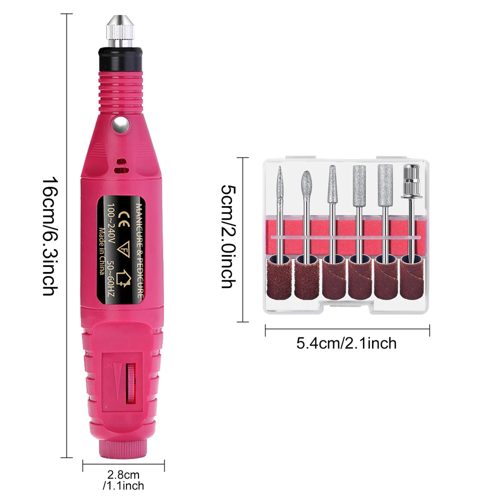 Electric Nail Drill Portable Nail Polishing Machine Nail Drill Machine Accessories Milling Cutter For Manicure