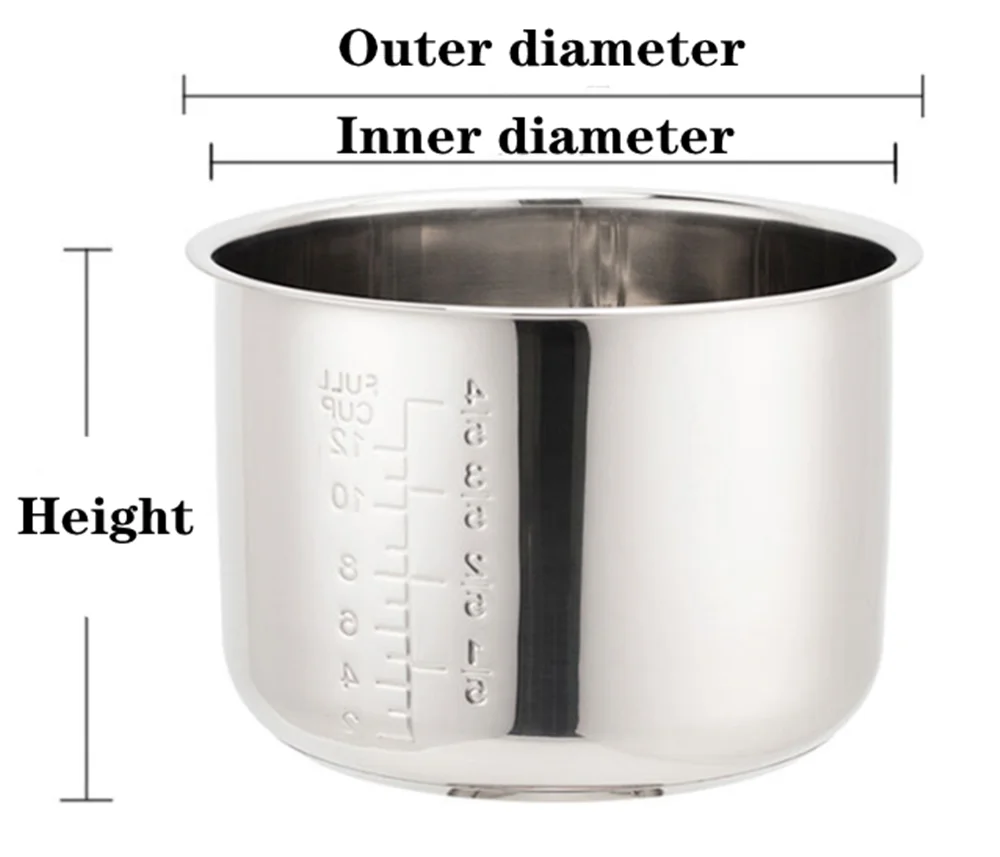 Description Picture 5 of itemPressure Cooker 6L Inner Pot Rice Pressure Cooker Liner Stainless Steel Inner Pot Minute Pressure Cooker Liner Rice Cooker Liner