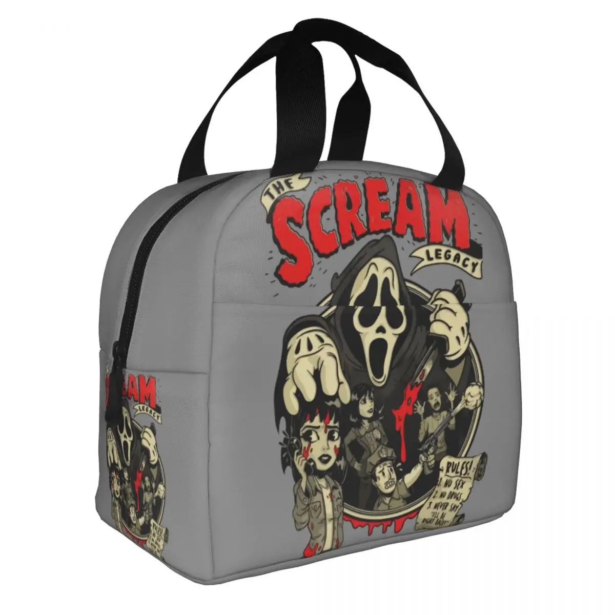 

Scream VI 6 Reyro Insulated Lunch Bags Cooler Bag Meal Container Horror Movie Leakproof Tote Lunch Box Outdoor