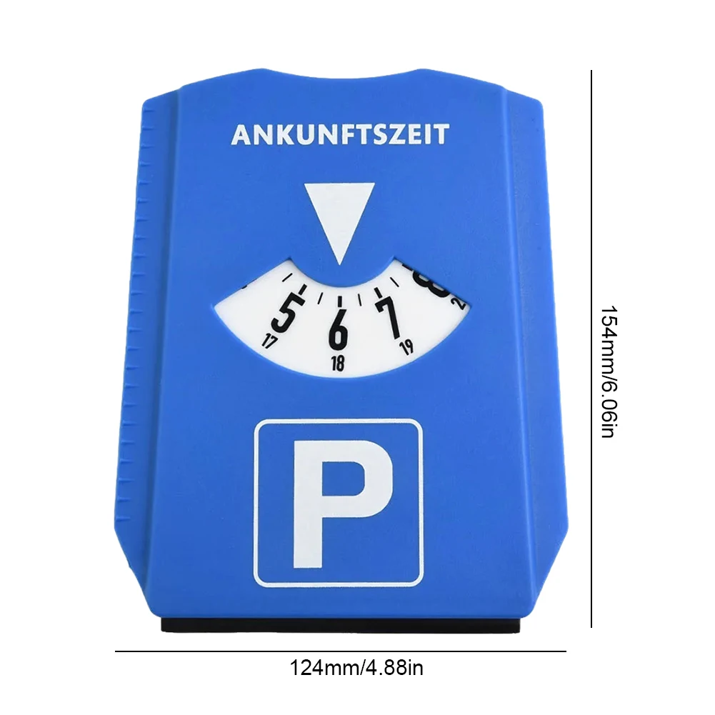 Parking Disc Ice Scraper Time Display Disc Car Windshield Snow Shovel Return Time Note Snow Remover Timer Clock