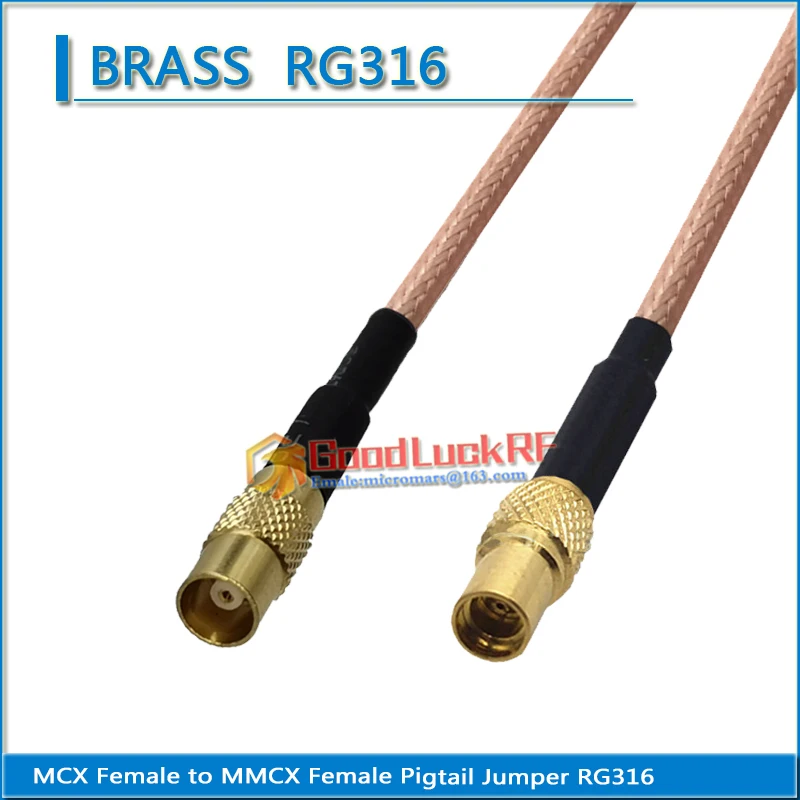 Kit MCX mâle et femelle vers MMCX mâle et femelle, angle droit, connexion RF résistante à 90, MCX - MMCX Pigtail Jumper RG316, câble d'extension