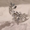 Stainless Steel Rings Minimalist Irregular Print Open Ring Personality Design Fashion Ring For Women Anniversary Gift New Senior 3